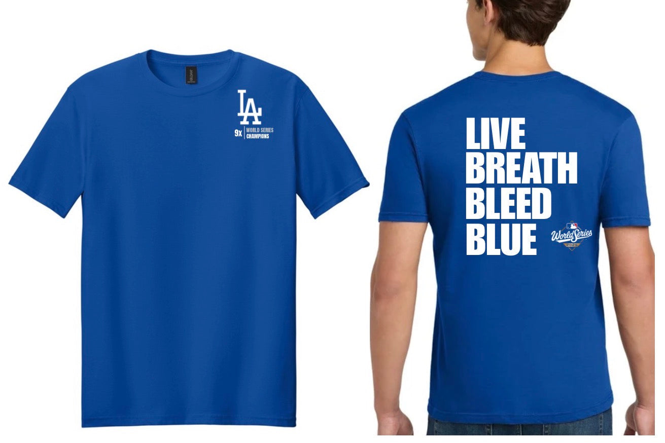 Live, Breathe, Bleed, Blue World Series Tee
